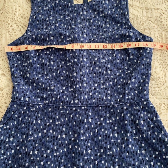 Gap blue patterned dress paint strokes Sz M NWT - Picture 6 of 11